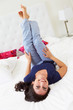 Photo: Woman Relaxing In Bed Wearing Pajamas Woman Relaxing In Bed Wearing Pajamas