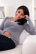 Woman relaxing at home