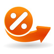 division sur bouton web orange