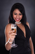 Woman Holding Glass Of Champagne