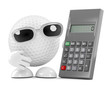 Illustration: Golfball works out some statistics Golfball works out some statistics
