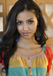 Beautiful exotic young woman long hair