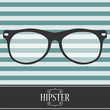 Hipster card design with glasses