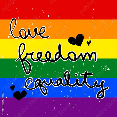 Vector: LGBT card design love freedom equaltiy LGBT card design love freedom equaltiy