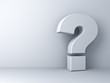 Illustration: Question mark on white background Question mark on white background