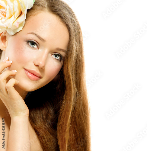 Photo: Beauty Girl. Healthy Long Hair and Perfect Clear Skin Beauty Girl. Healthy Long Hair and Perfect Clear Skin