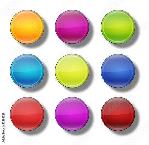 Illustration: Web Buttons glossy- round #20 Web Buttons glossy- round #20