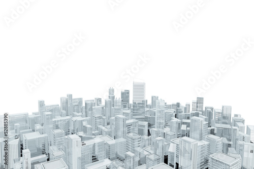 Illustration: Aerial view of city buildings Aerial view of city buildings