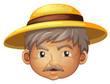 An old man wearing a hat