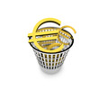 euro, geld, müll, mülleimer,