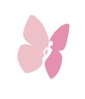 Vector: Woman body silhouette with butterfly wings- vector sign Woman body silhouette with butterfly wings- vector sign