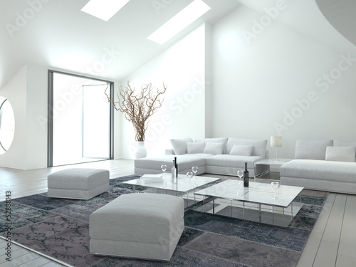 Illustration: Awesome white colored Living Room | Interior Architecture Awesome white colored Living Room | Interior Architecture