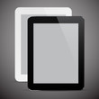 Realistic black and white tablet pc.