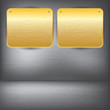 Metal silver background with white paper