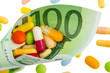 Tabletten und Einhundert Euroschein
