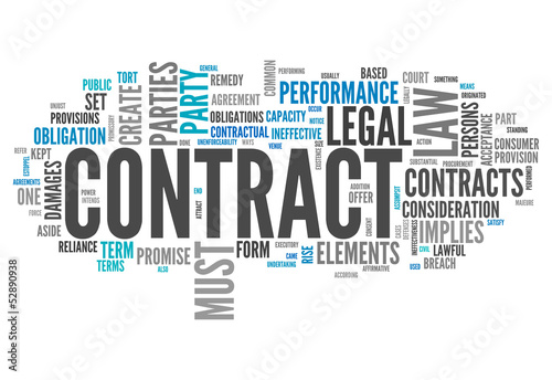 Illustration: Word Cloud "Contract" Word Cloud "Contract"