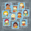 People Connected Through Social Media