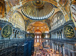 Inside the Hagia Sophia in Istanbul, Turkey