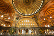 Inside the Hagia Sophia in Istanbul, Turkey