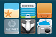 Illustration: Vacation icons Vacation icons