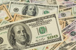 Viele Dollar Geldscheine