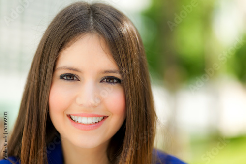 Photo: Portrait of a beautiful girl outdoor Portrait of a beautiful girl outdoor