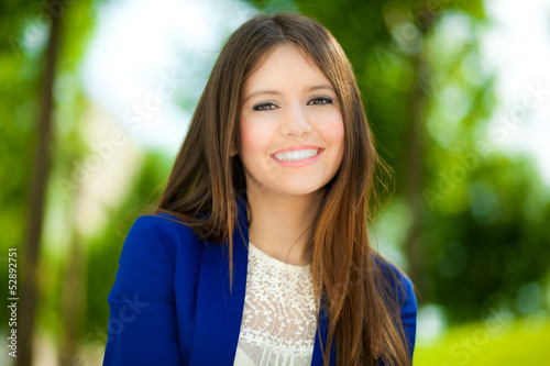 Photo: Portrait of a beautiful girl outdoor Portrait of a beautiful girl outdoor