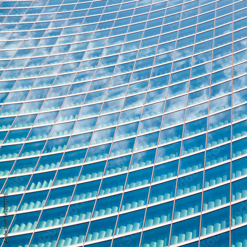 Photo: Modern glass skyscraprer detail Modern glass skyscraprer detail