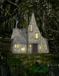 Witch house in the middle of the forest