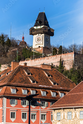 Photo: Österreich, Steiermark, Graz, Uhrturm Österreich, Steiermark, Graz, Uhrturm