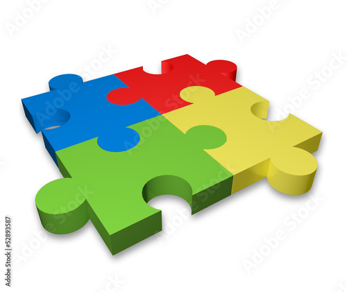 Illustration: Business puzzle Business puzzle