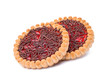 Photo: biscuits with jam isolated biscuits with jam isolated