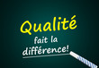 Illustration: Qualité fait la différence! (Tableau) Qualité fait la différence! (Tableau)