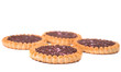 Photo: biscuits with jam isolated biscuits with jam isolated