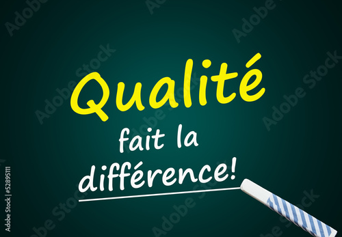 Illustration: Qualité fait la différence! (Tableau) Qualité fait la différence! (Tableau)