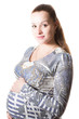 Photo: Pregnant woman mother on white background Pregnant woman mother on white background