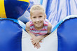 Foto: Delighted girl on roller coaster Delighted girl on roller coaster