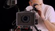 cameraman working with a cinema camera
