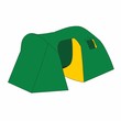 tourist tent on a white background, vector