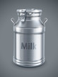 can container for milk on gray background - EPS10 vector