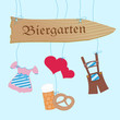 Wegweiser zum Biergarten