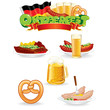 Oktoberfest Food and Drink Icons. Vector Graphics