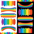Vector: Set of Rainbow Design Elements. Vector Collection Set of Rainbow Design Elements. Vector Collection