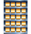 Vector: Vector Metallic Shelves with Empty Golden Buttons Vector Metallic Shelves with Empty Golden Buttons