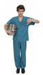 Portrait Of Male Nurse Showing Thumb Down