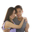 Young Adult Couple Showing happiness being together