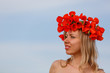 beauty woman in poppy field