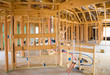Foto: American residential wooden house contruction American residential wooden house contruction