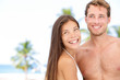 Romantic young couple on beach vacation