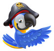 Vektor: Pointing Pirate Parrot Pointing Pirate Parrot